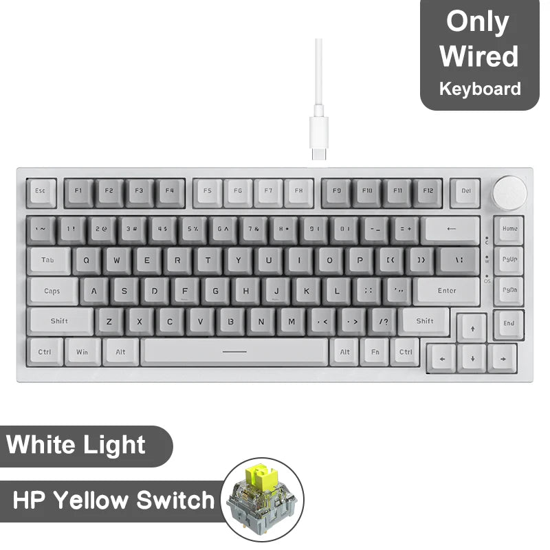 Ajazz AK820/AK820Pro Bluetooth 5.1/Wireless/C-Wired Customized Gaming Keyboard.