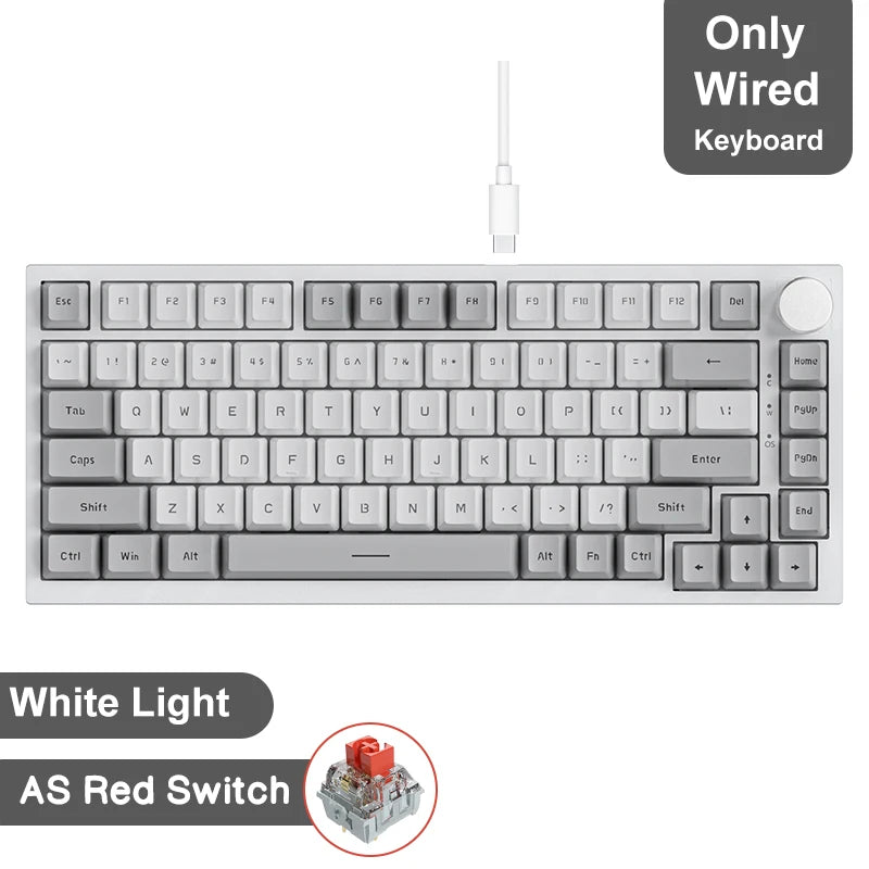 Ajazz AK820/AK820Pro Bluetooth 5.1/Wireless/C-Wired Customized Gaming Keyboard.