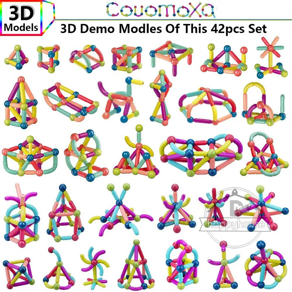 Magnetic Building Blocks Set – Montessori STEM Toys for Kids