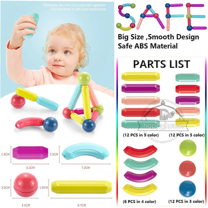 Magnetic Building Blocks Set – Montessori STEM Toys for Kids