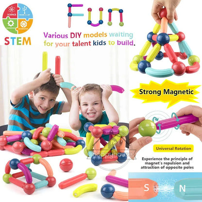 Magnetic Building Blocks Set – Montessori STEM Toys for Kids