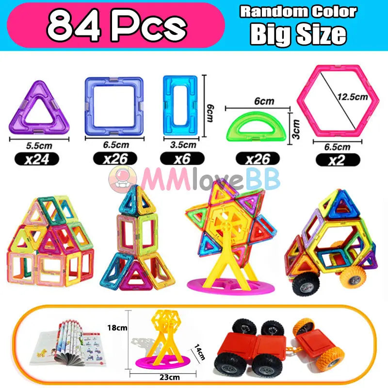 Magnetic Building Blocks Set for Kids – Large Designer Construction Toy