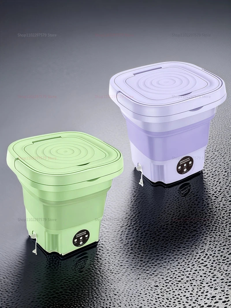 8L Portable Foldable Mini Washing Machine With Spin Dryer