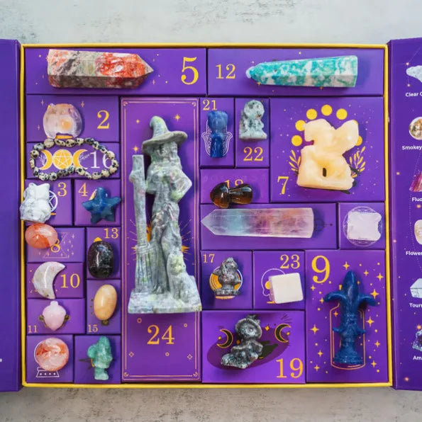 Reiki Crystal Countdown Box – 24-Day Halloween or Christmas Gift Calendar