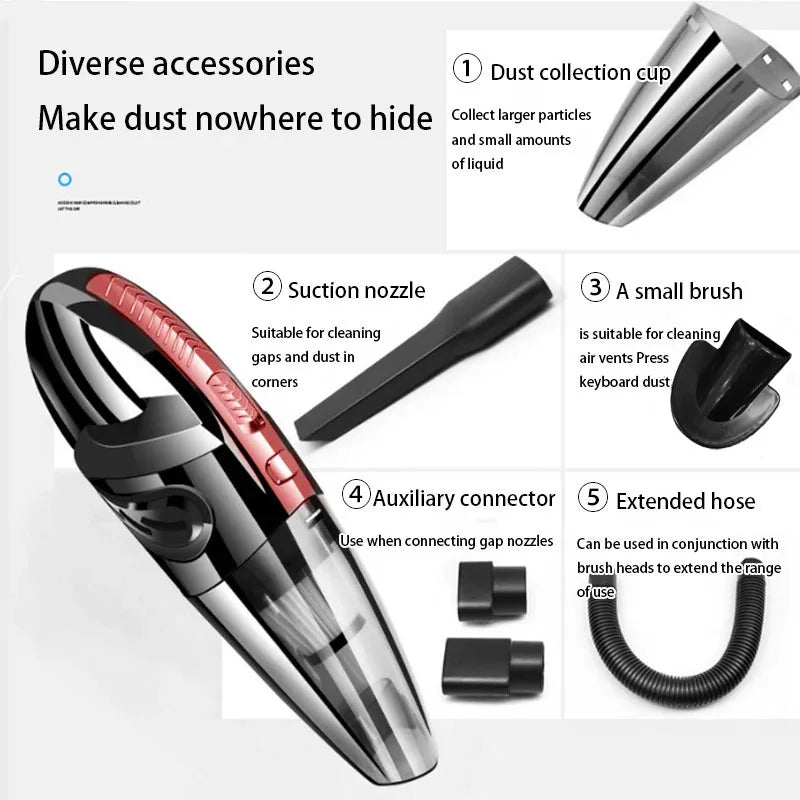 Car Handheld Vacuum Cleaner with Wireless Charging Model