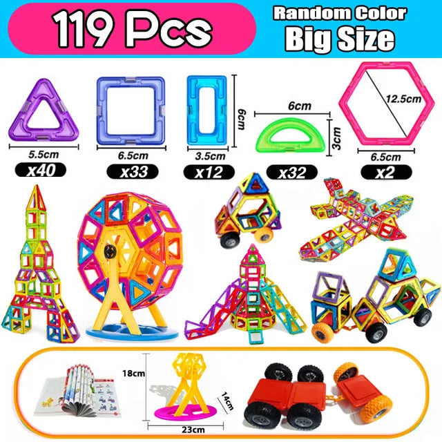 Magnetic Building Blocks Set for Kids – Large Designer Construction Toy