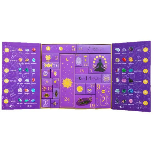 Reiki Crystal Countdown Box – 24-Day Halloween or Christmas Gift Calendar