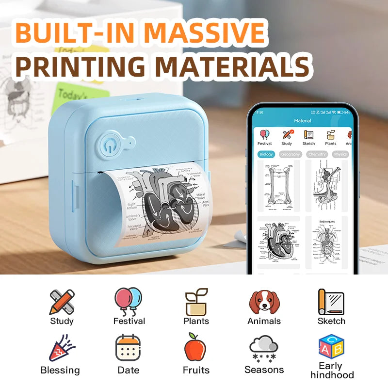 DOLEWA D8 Portable wireless Mini Printers.