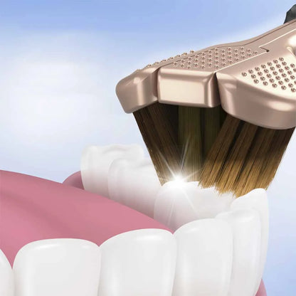 4pcs 3D Stereo -Three-Sided Toothbrush & Tongue Scraper