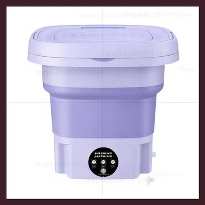 8L Portable Foldable Mini Washing Machine With Spin Dryer