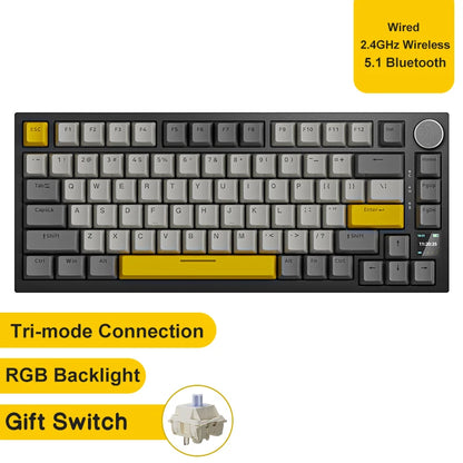Ajazz AK820/AK820Pro  Bluetooth 5.1/Wireless/C-Wired Customized Gaming  Keyboard.