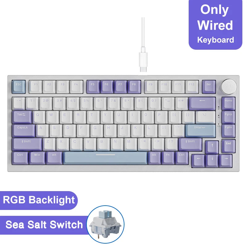 Ajazz AK820/AK820Pro  Bluetooth 5.1/Wireless/C-Wired Customized Gaming  Keyboard.