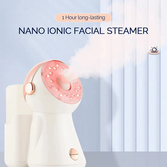 7-Color LED Face Steamer – Nano Hot Spray, Pore Cleaner & Red Light Therapy