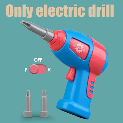 Kids Tool Set – Electric Drill & 3D Puzzle Pretend Play Educational Toy
