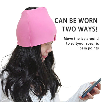 Migraine Relief Ice Hat – Gel Cold Therapy Cap & Eye Mask for Headache Pain