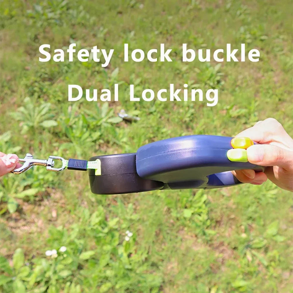 Retractable Dual Dog Leash with LED Light