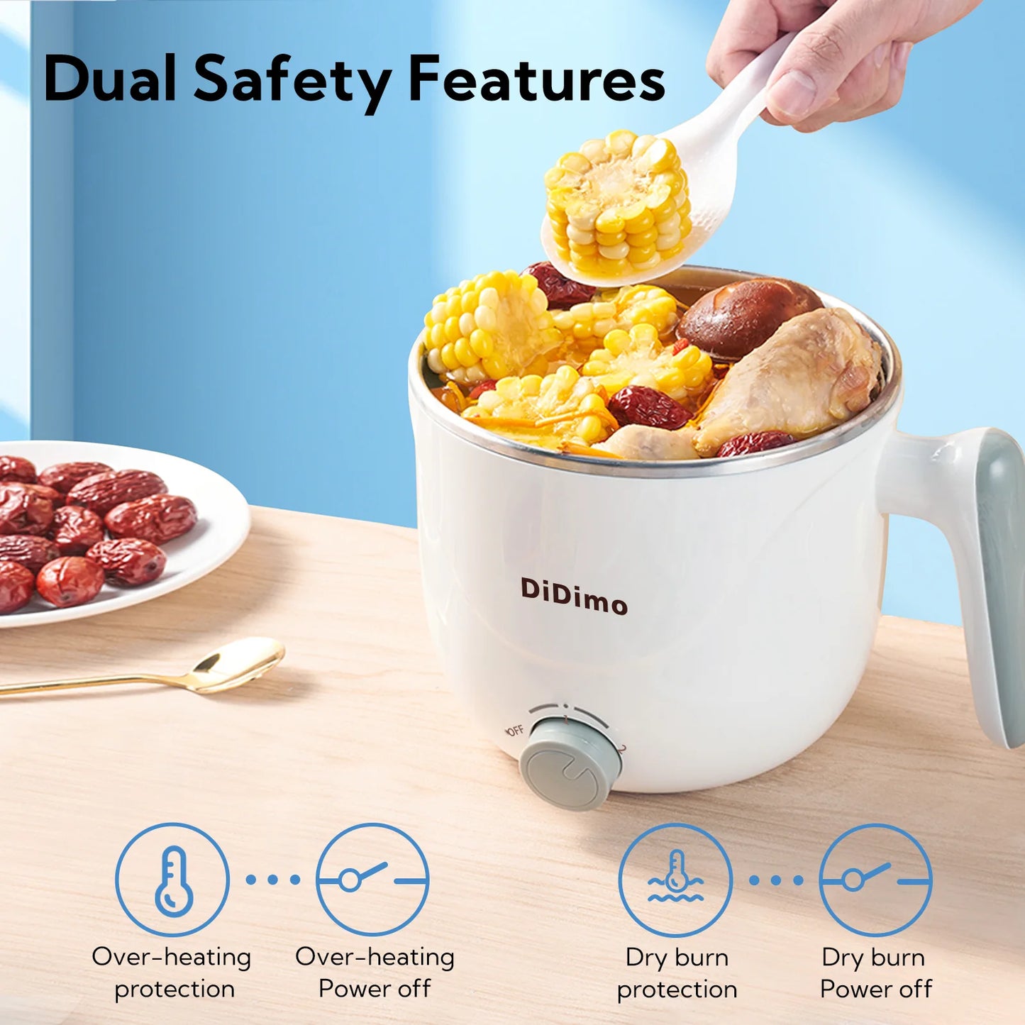 Multi-functional electric cooking pot (small household electric hot pot)