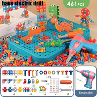 Kids Tool Set – Electric Drill & 3D Puzzle Pretend Play Educational Toy