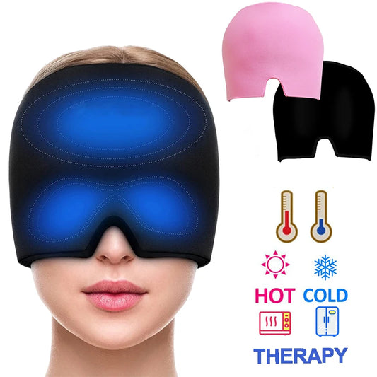 Migraine Relief Ice Hat – Gel Cold Therapy Cap & Eye Mask for Headache Pain
