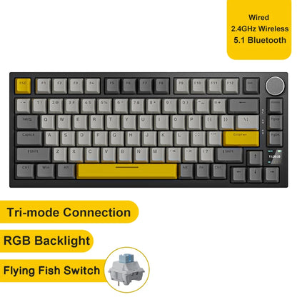 Ajazz AK820/AK820Pro  Bluetooth 5.1/Wireless/C-Wired Customized Gaming  Keyboard.