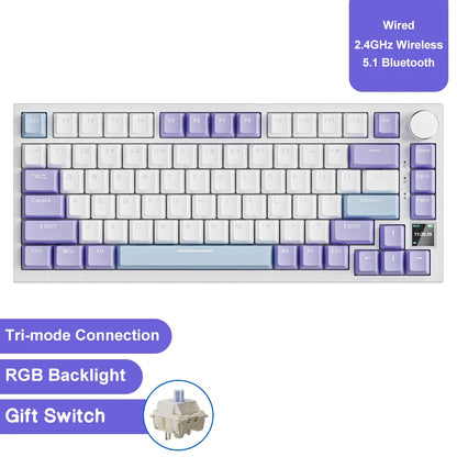 Ajazz AK820/AK820Pro  Bluetooth 5.1/Wireless/C-Wired Customized Gaming  Keyboard.