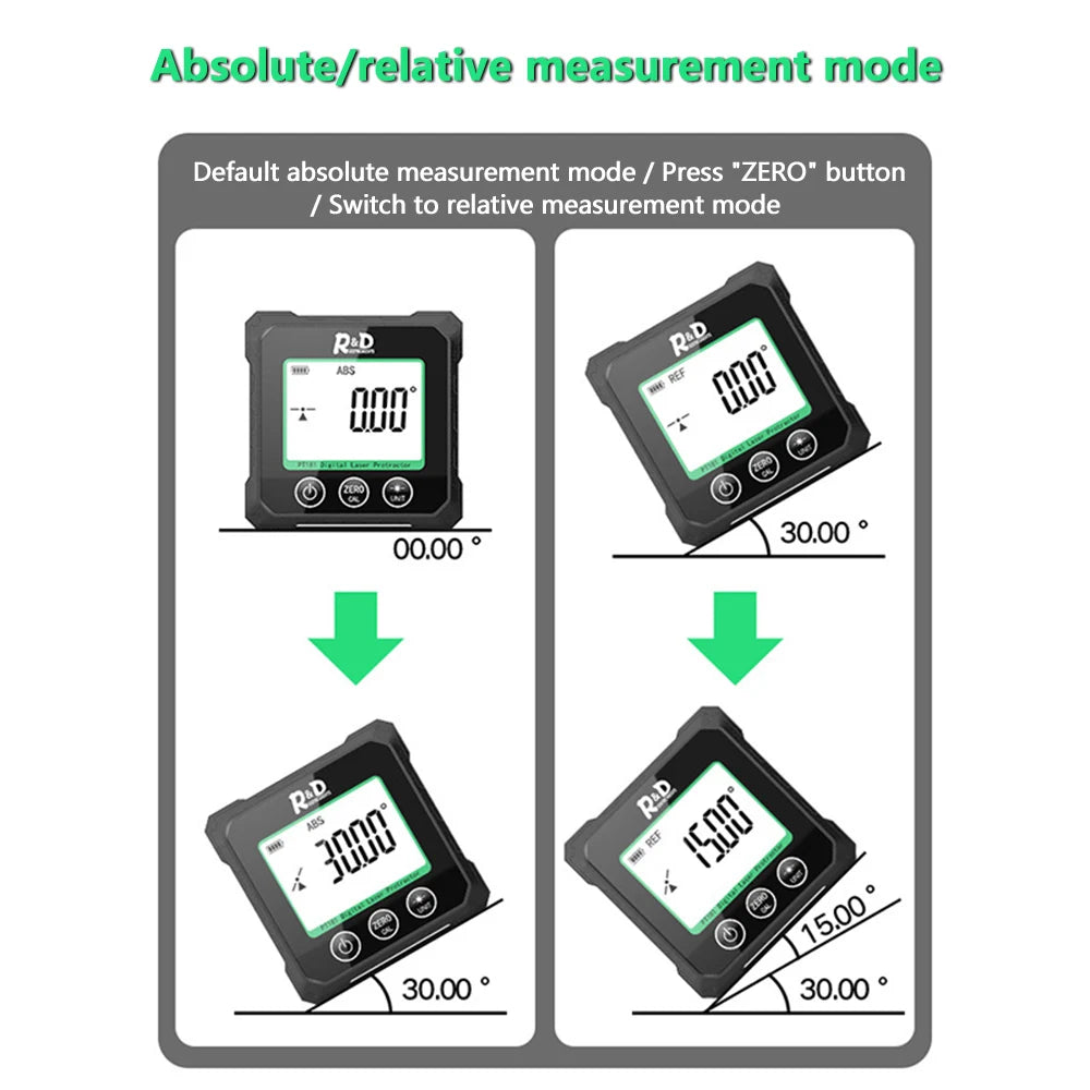 R&D PT180 PT181 Laser Angle Digital Protractor