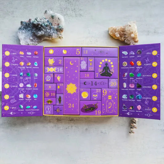 Reiki Crystal Countdown Box – 24-Day Halloween or Christmas Gift Calendar
