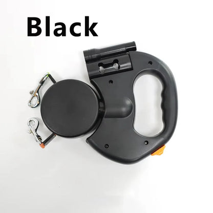 Retractable Dual Dog Leash with LED Light