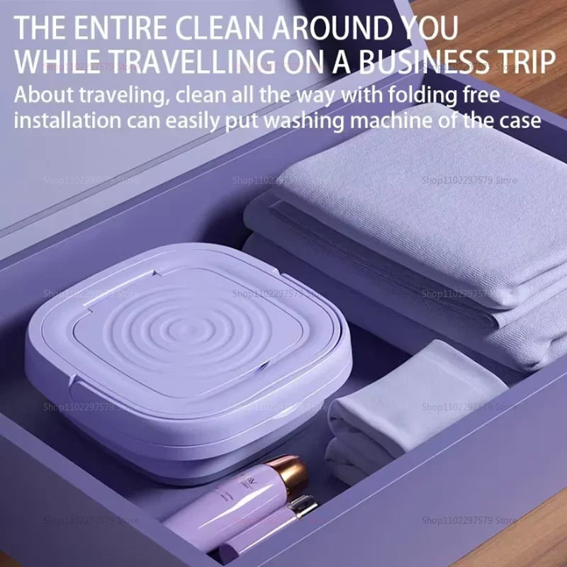 8L Portable Foldable Mini Washing Machine With Spin Dryer