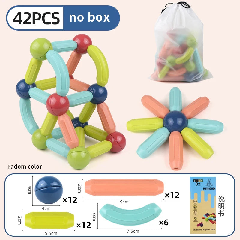 Magnetic Building Blocks Set – Montessori STEM Toys for Kids