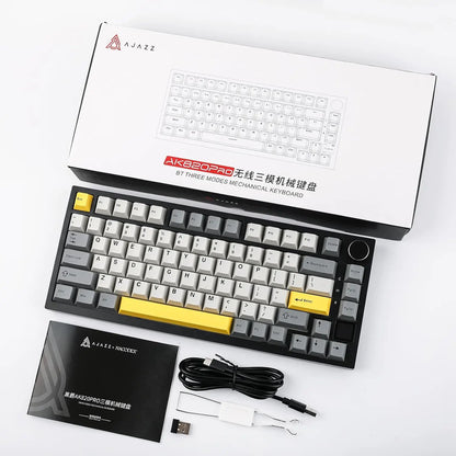 Ajazz AK820/AK820Pro  Bluetooth 5.1/Wireless/C-Wired Customized Gaming  Keyboard.